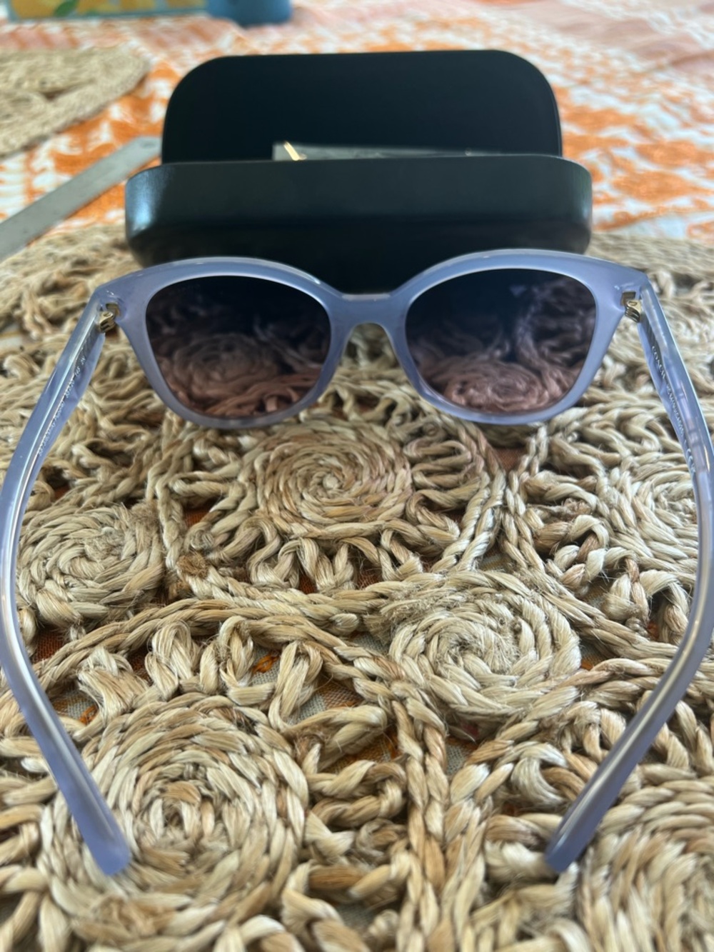 COACH Lavender Frame Sunglasses with Dark Lenses - Picture 2 of 6
